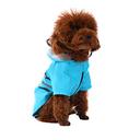 Wizland Reflective Dog Raincoat Dog Rain Jacket with Hood Lightweight Waterproof Rain Coat for Puppies (Blue M)