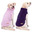 azuza 2 Pack Stretch Fleece Dog Sweater Soft Turtleneck Vest for Large Dogs