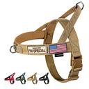 Annchwool No Pull Dog Harness with Soft Padded Handle & Front Clip(Brown,S) | Reflective Strip,Escape Proof,Quick Fit to