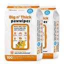 Petkin Big N' Thick Paw Wipes for Dogs, 200 Large Wipes - Clean Dirty Paws After Walks, with Paw Balm Protectant - Keep 