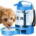Large Dog Water Bottle Portable Bowl - 77oz Dog Travel Water Dispenser with Pull Out Bowl, Ideal for Hiking, Camping, Pa