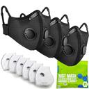 BASE CAMP M Plus Dust Face Mask with Extra 6 Activated Carbon Filters for Woodworking Construction Mowing Cycling (3)